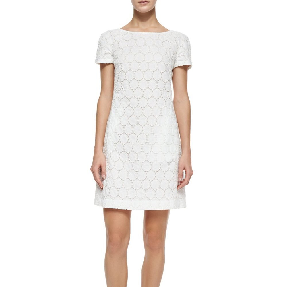 Theory Jamelya May Eyelet Dress, White